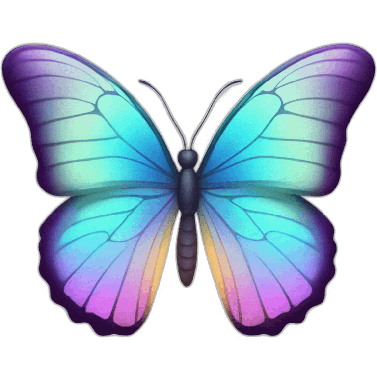 Shiny Pastel Gradient Hue Iridescent Butterfly emoji