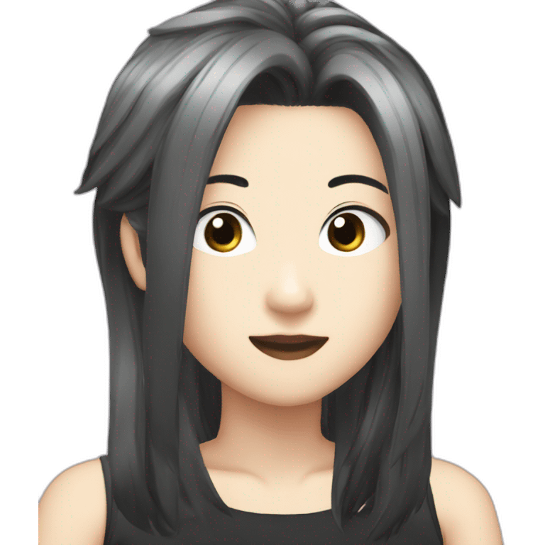 Yoi Bang black hair emoji