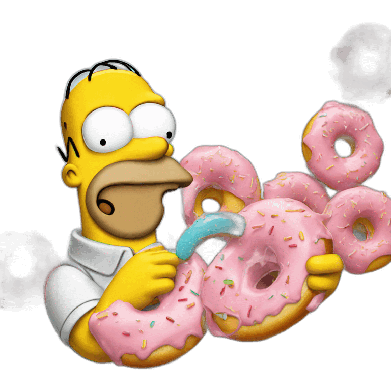 homer simpson eat donut emoji