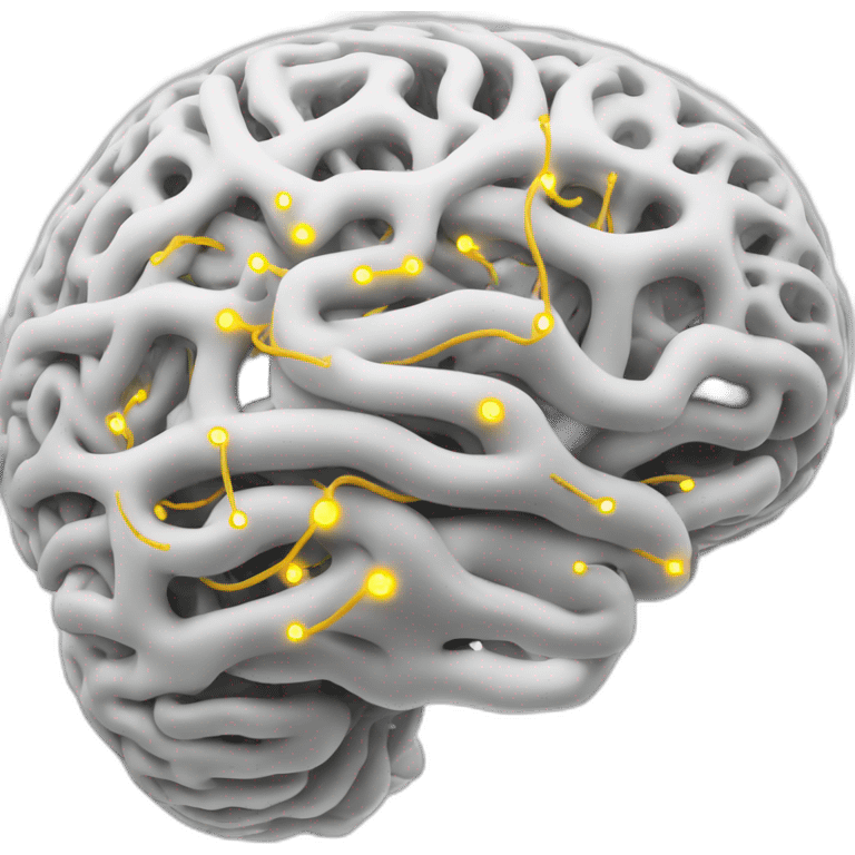 artificial intelligence brain wire neuronals emoji