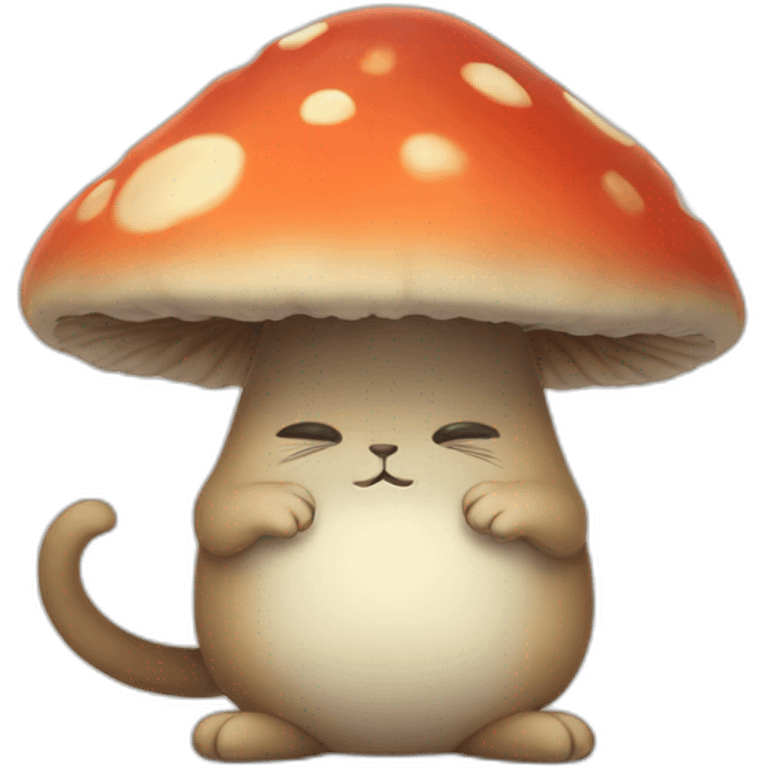 poor sad lonely mushroom-cat emoji