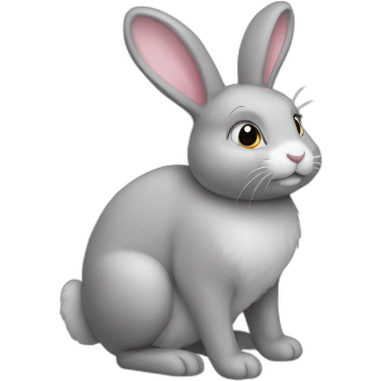 grey stuffed rabbit emoji