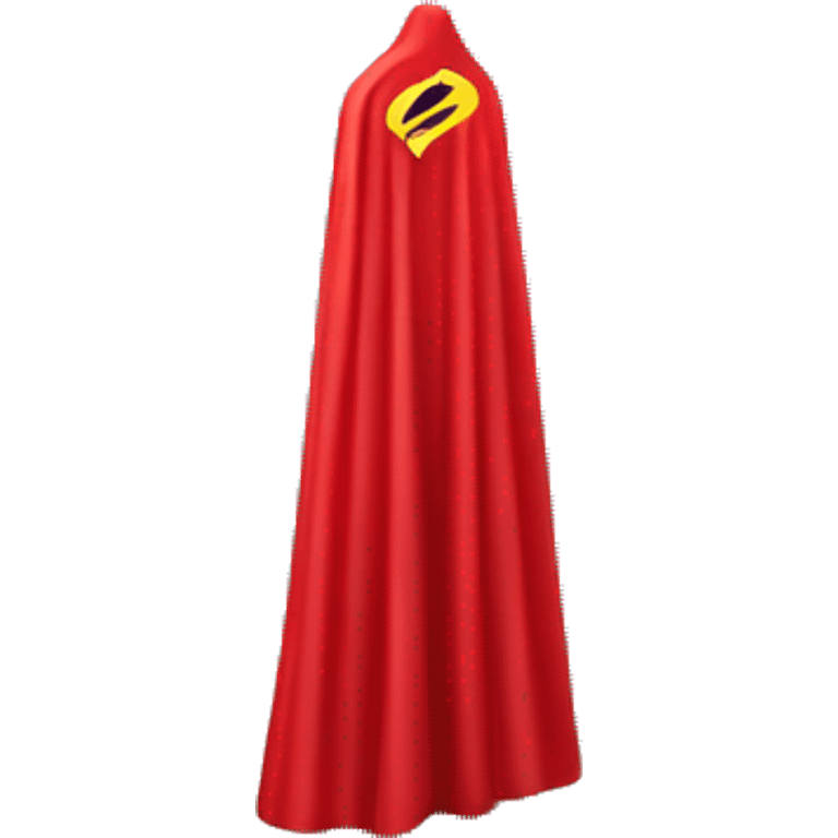 red superhero cape on a dummy emoji