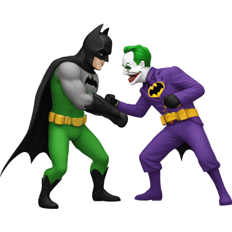 batman fighting the joker emoji