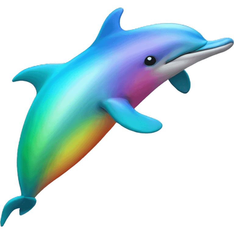 Rainbow Dolphin Full Body emoji