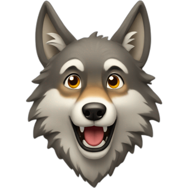 surprised wolf emoji