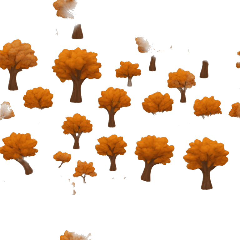 autumn tree with leaves falling  emoji