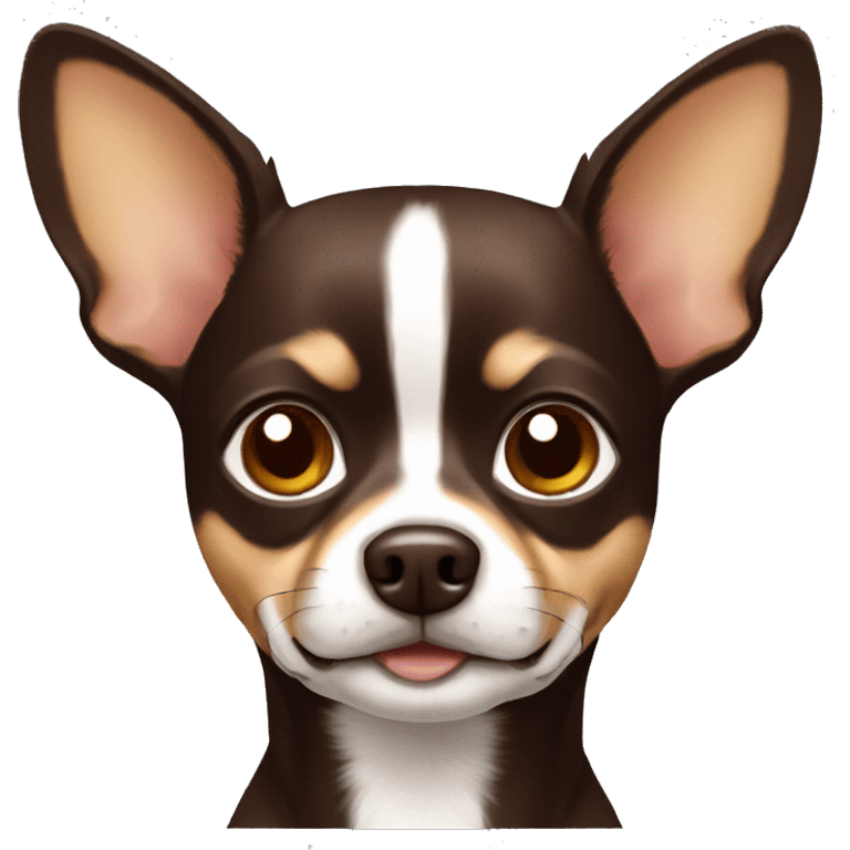 Chihuahua dark brown dog emoji