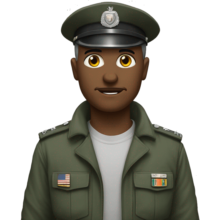 Homem com farda da polícia militar  emoji