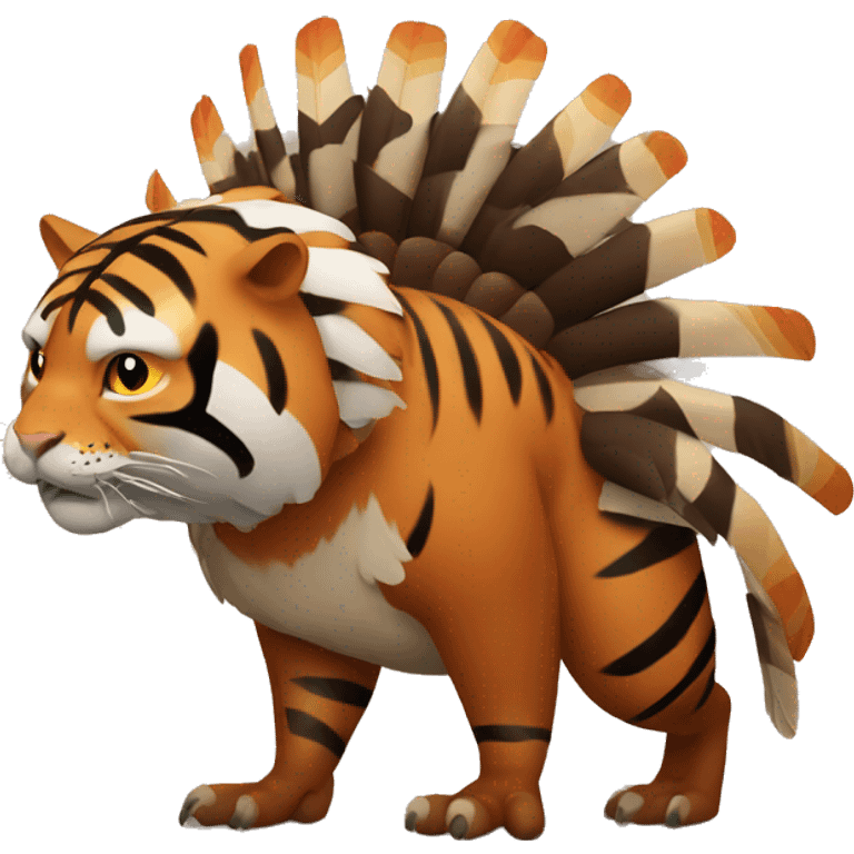 Transform a turkey into a tiger emoji