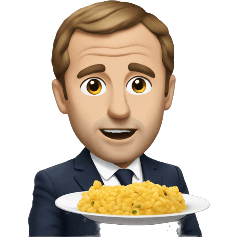 Macron qui mange  emoji