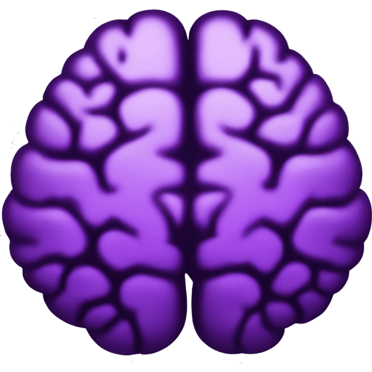 Black, purple heart brain emoji