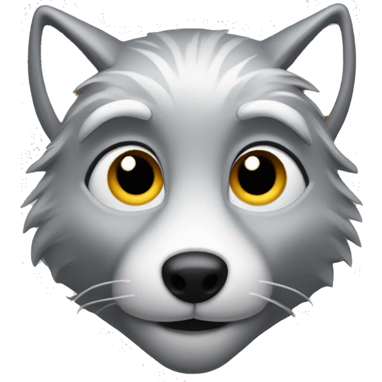 Silver fox face emoji