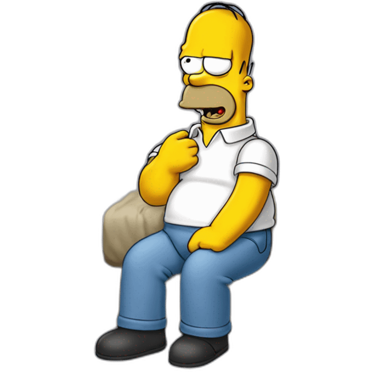 Homer Simpson qui crie emoji