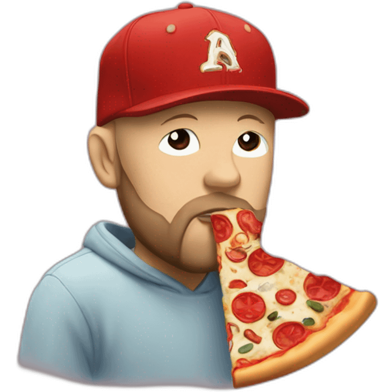 Fred Durst eating a slice of pizza emoji