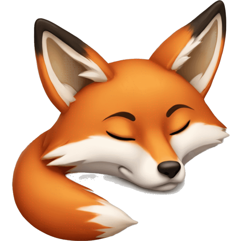 Fox sleeping emoji