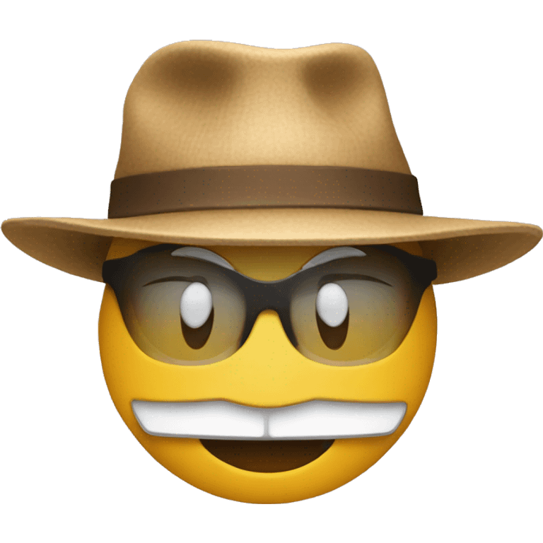 Wink emoji with hat emoji