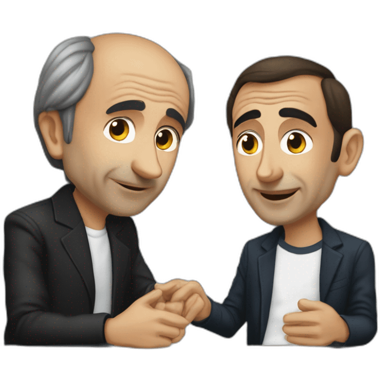 Eric Zemmour check with Jean-Luc Melanchon emoji