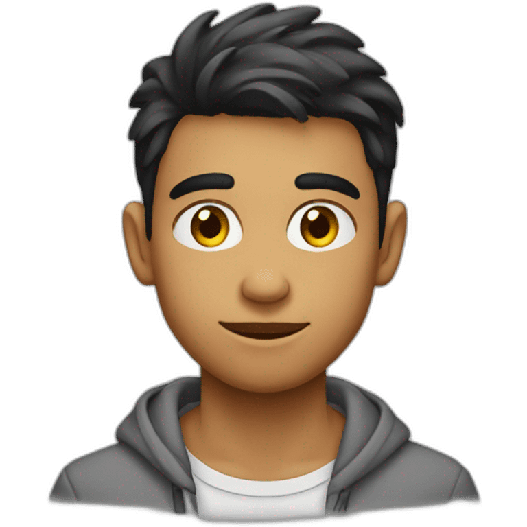 Chico adolescente usando anteojos emoji