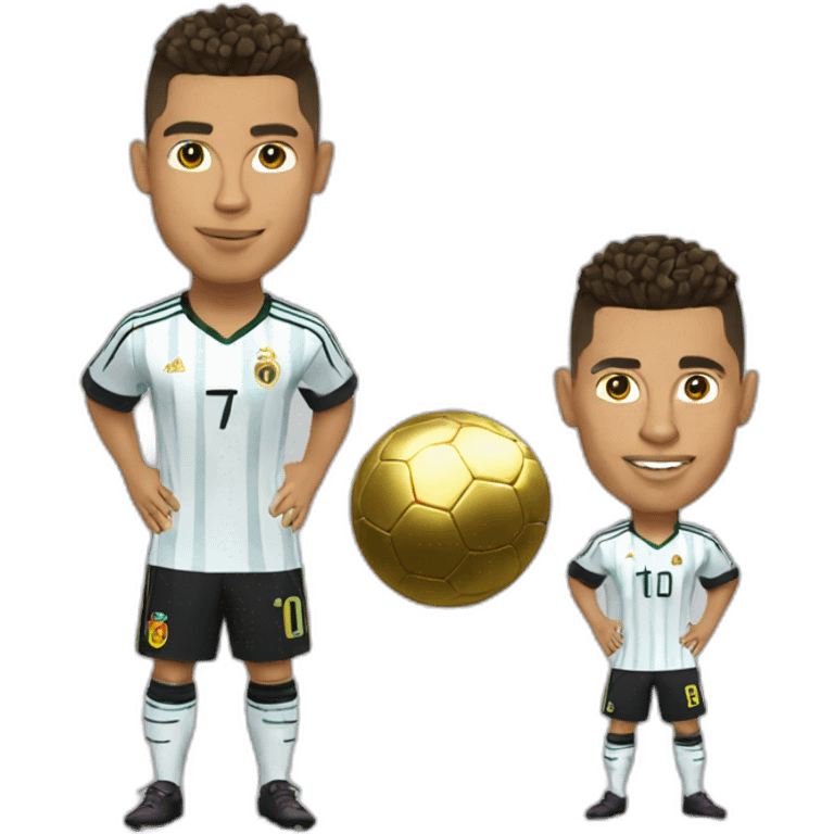 ronaldo with ballon d'or emoji