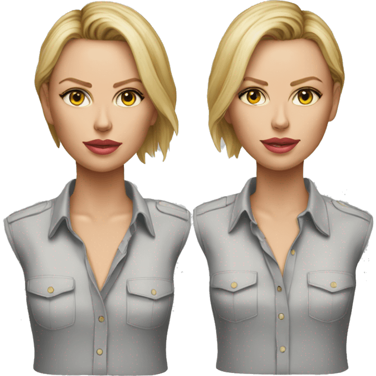 ultra realistic charlize theron wearing shirt emoji