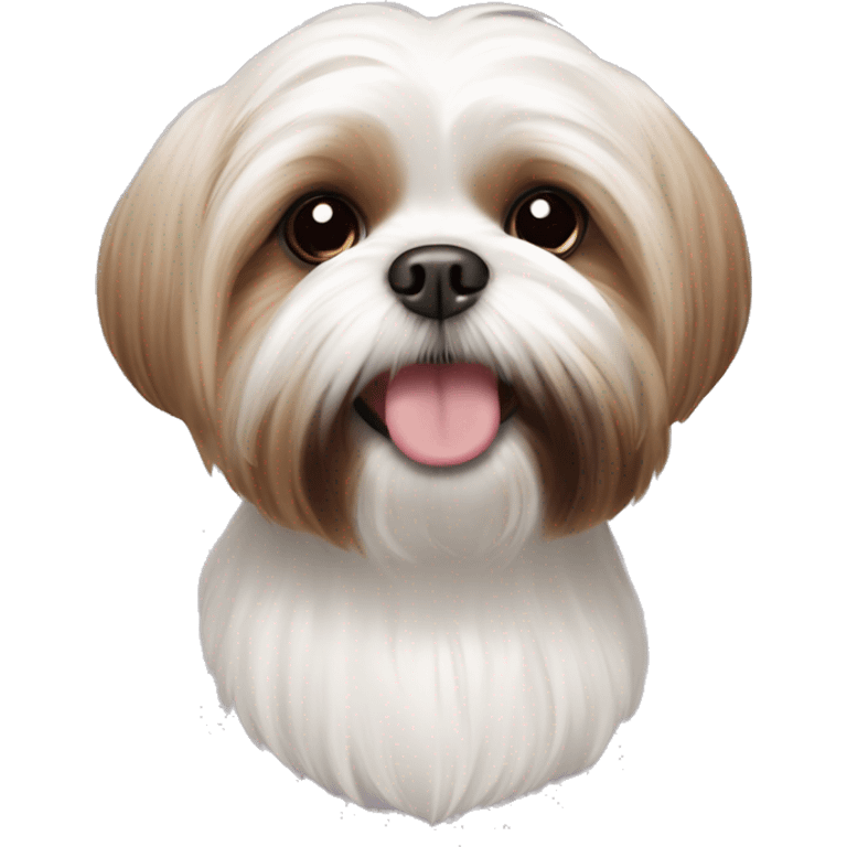 maltese shih tzu- smile brown ears emoji