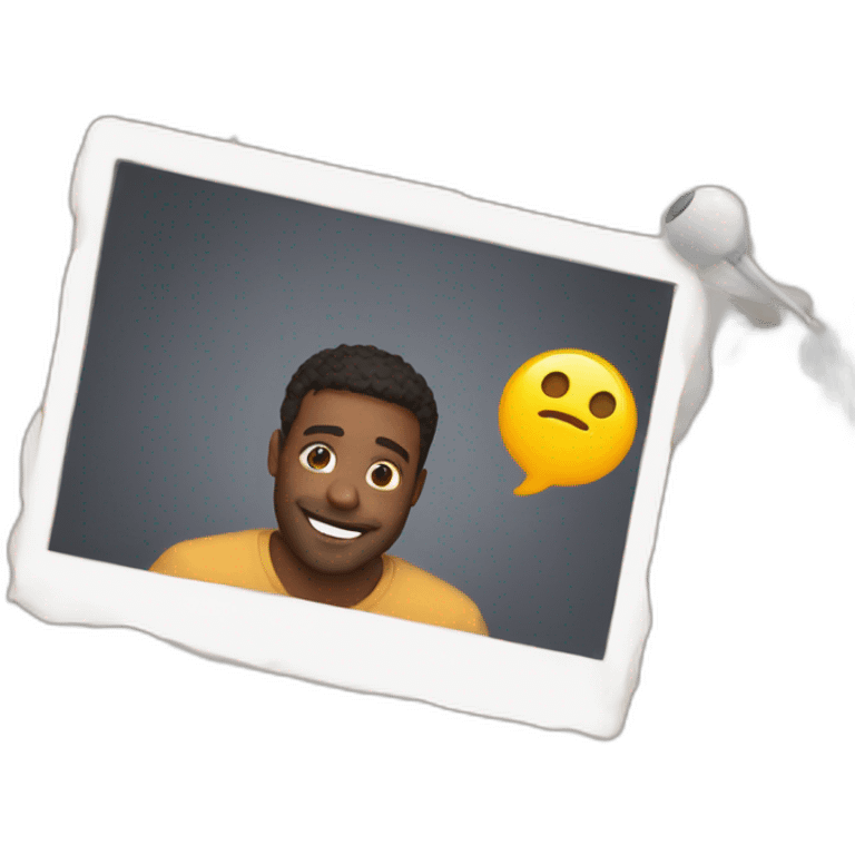 In a video call emoji