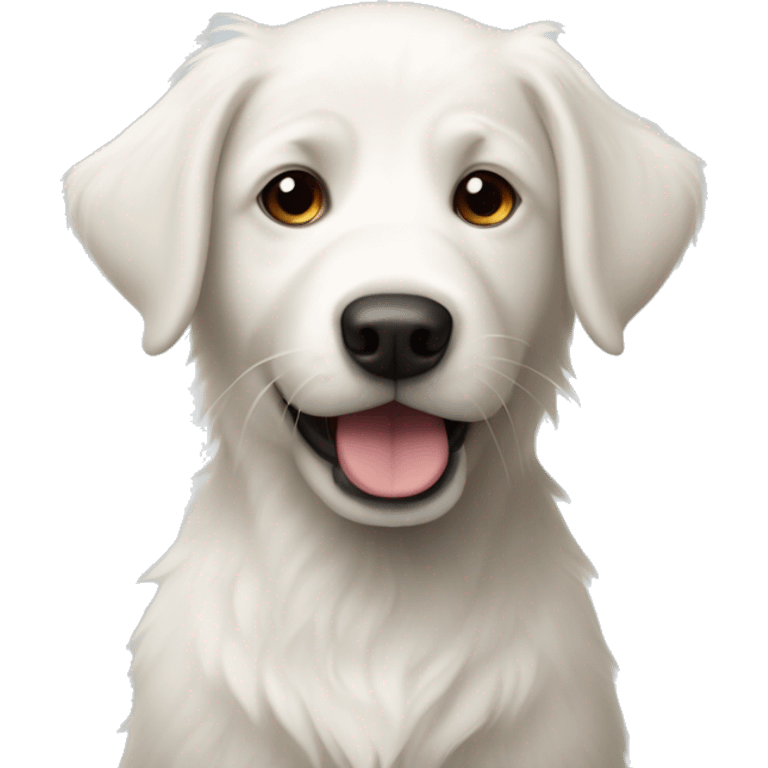 White fluffy puppy - like a Labrador meets a terrier emoji