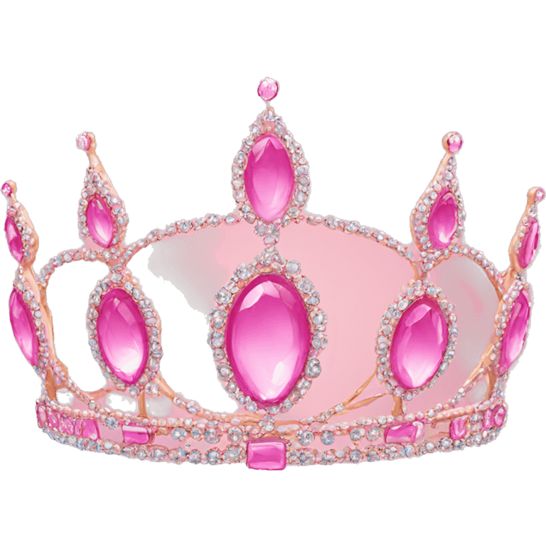 Pink jeweled tiara emoji