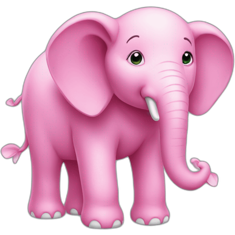 Pink elephant emoji