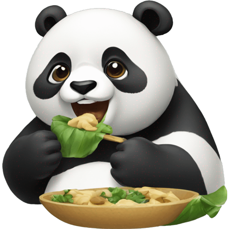 Panda eating  emoji