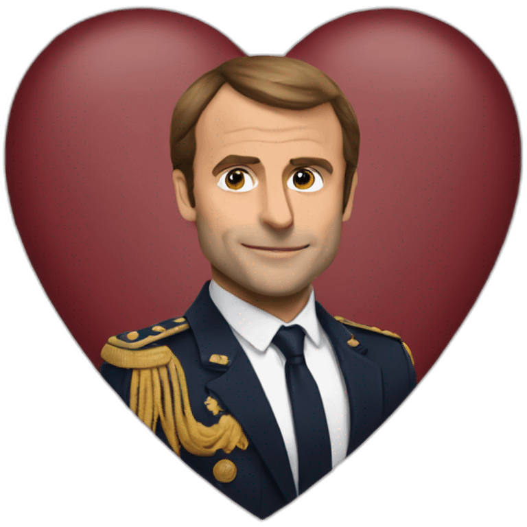 Macron heart emoji