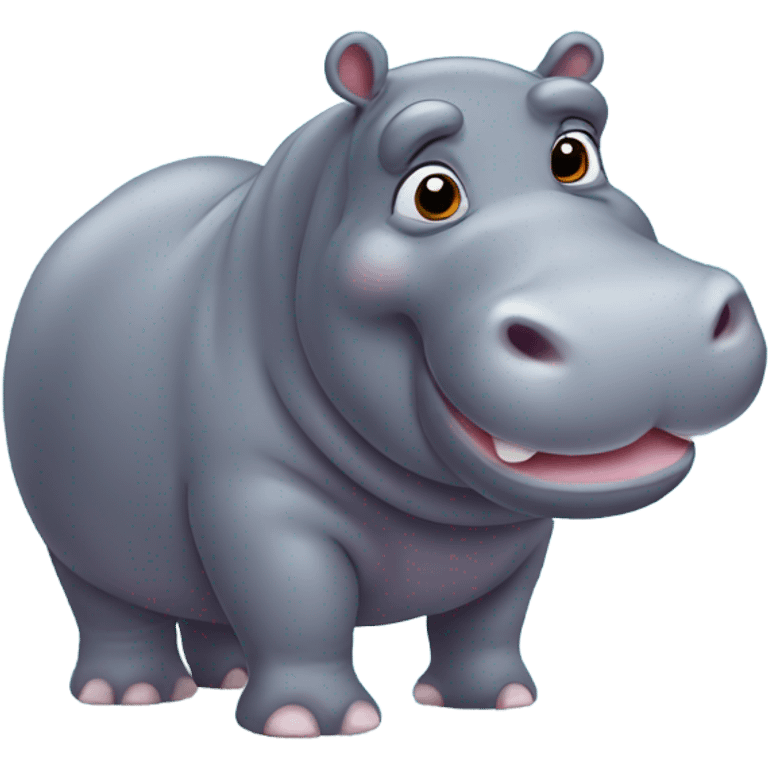 Cute hippo emoji