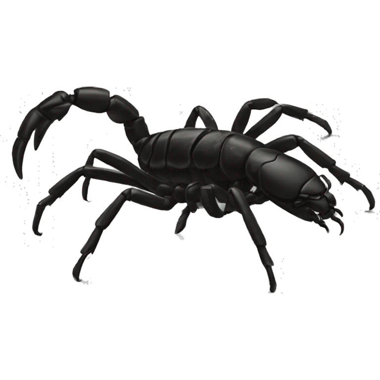 black scorpion attacking emoji