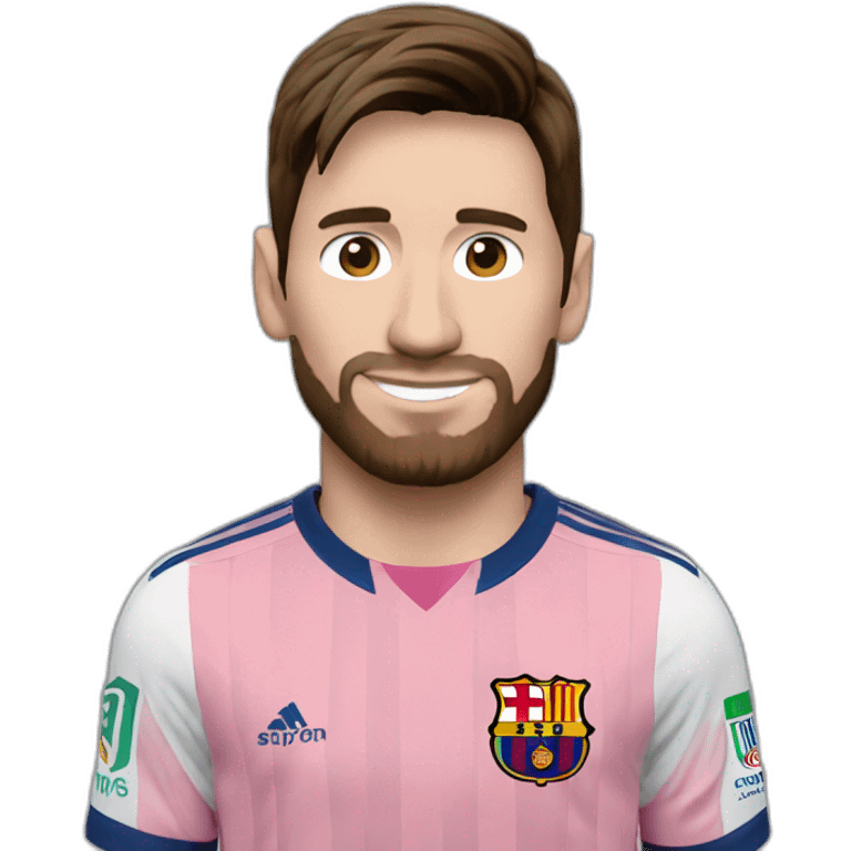 lionel messi pink shirt emoji