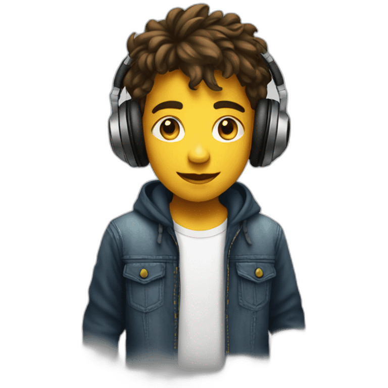 Kid face dj emoji