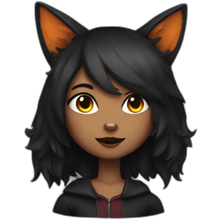 dark fox girl emoji