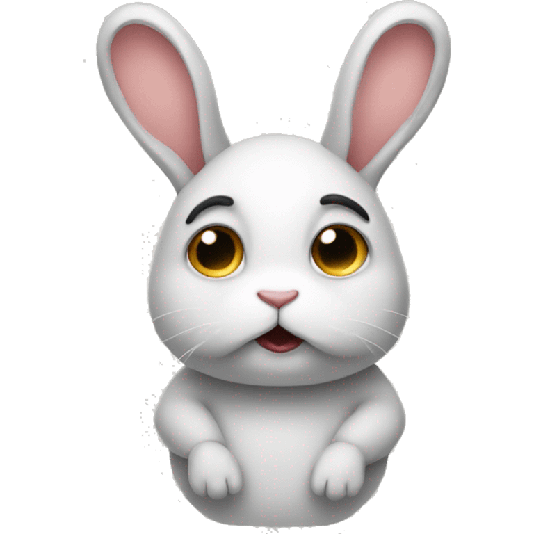 rabbit body unhappy emoji