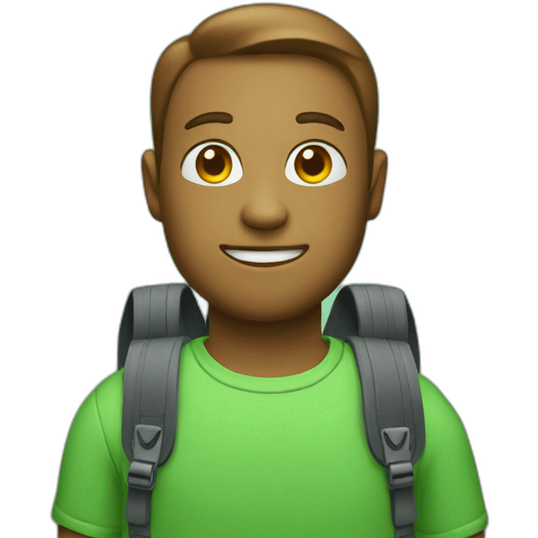 green backpack emoji