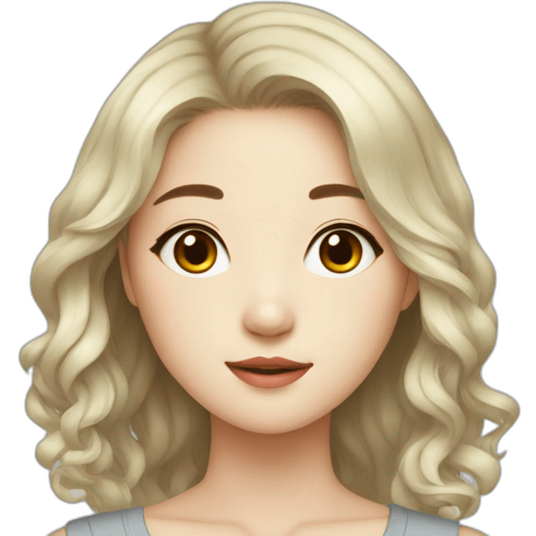 Beautiful korean girl emoji