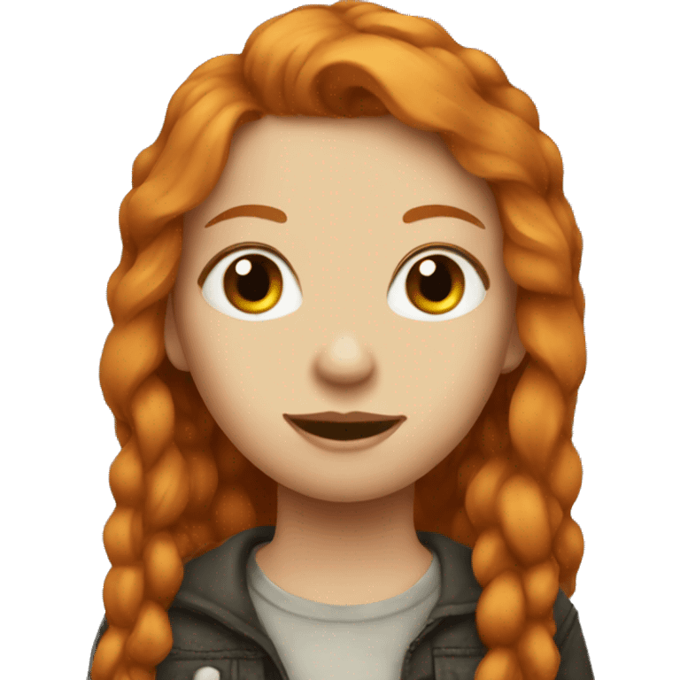 Ginger girl grunge style emoji