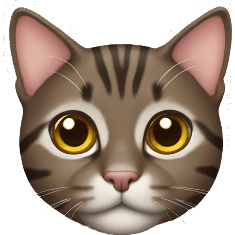 dark brown tabby cat  emoji