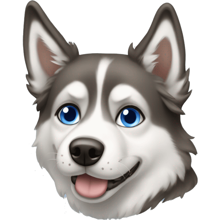 Dog haski with blue eyes  emoji