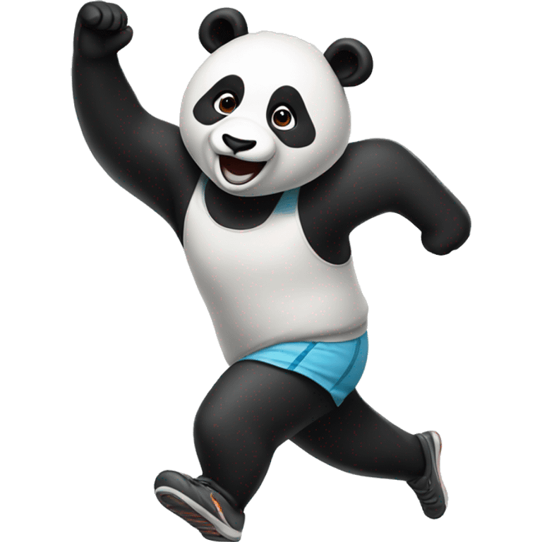 Running panda emoji