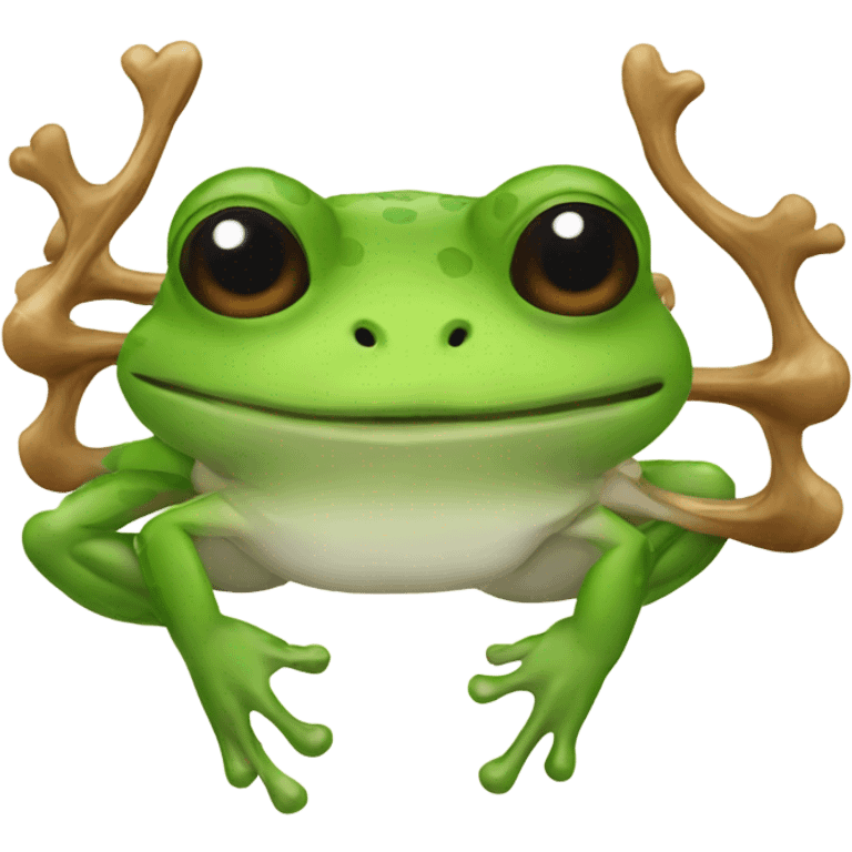 Frog and antler combined  emoji