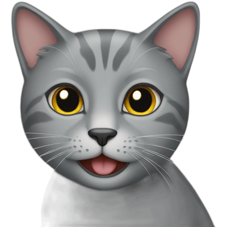 Grey cat  emoji