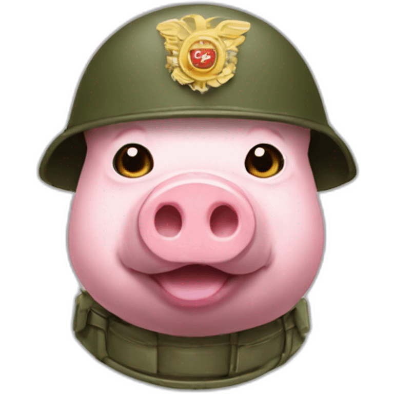 pig in military helmet FAST emoji