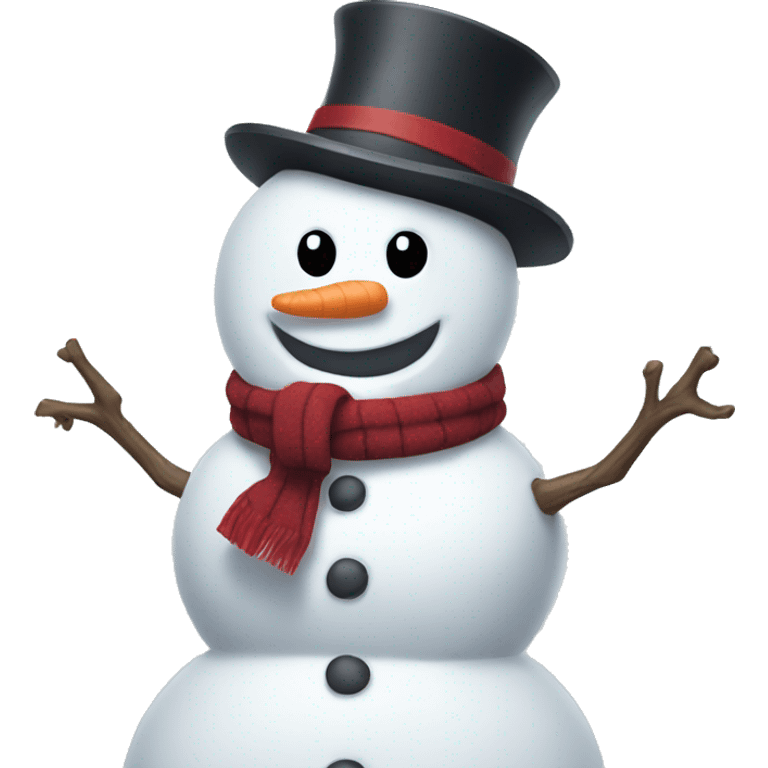 Snowman flexing  emoji