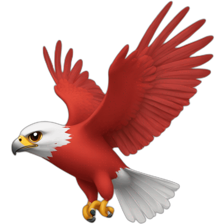 the red falcon is flying emoji