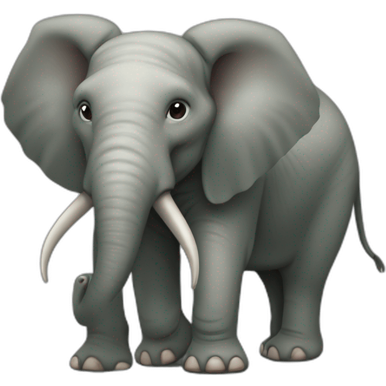 Éléphant sur une fourmi emoji